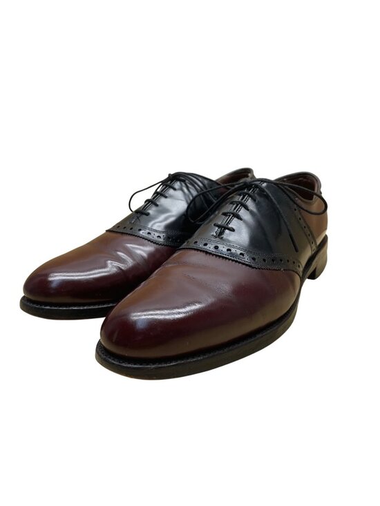 Allen Edmonds Men’s Burgundy/Black Leather Wingtip Oxford Dress Shoes Sz 12 main image 5